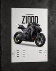 Kawasaki Z1000 Hypernaked Motorbike Poster