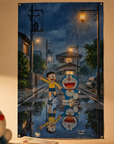 Doraemon & Nobita Cozy Rainy Day Poster