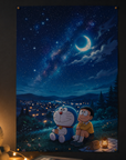 Doraemon &amp; Nobita Starry Night Galaxy Poster