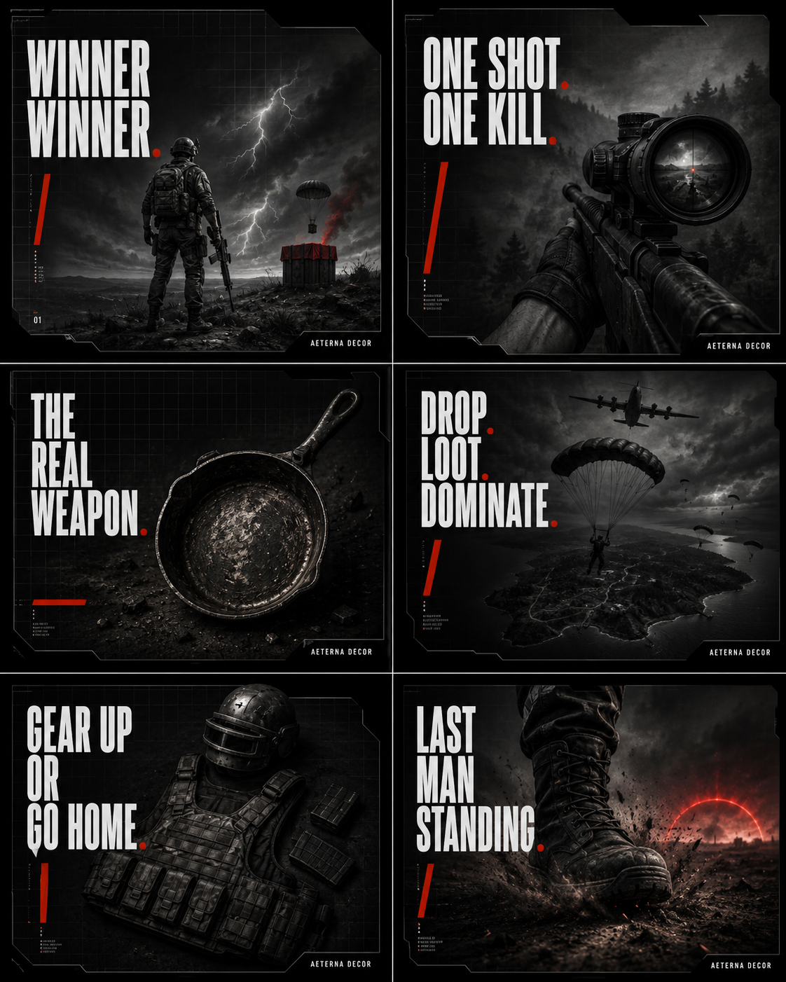 PACK OF 6 Battlegrounds Set