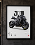 Kawasaki Z1000 Hypernaked Motorbike Poster